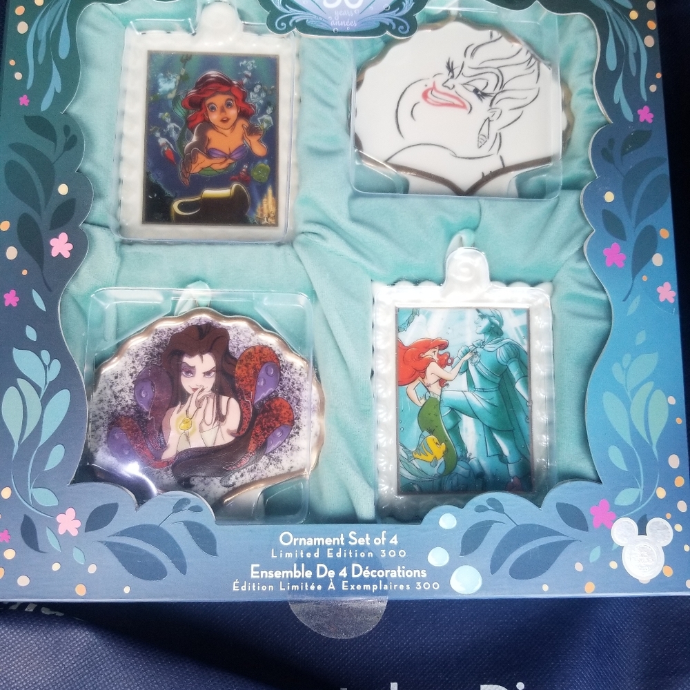 Disney The little Mermaid Ornament Set D23